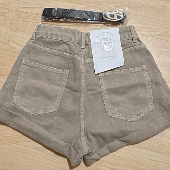 Short Jeans Expert Quality with Black Belt. Gray jean color - Picture 7 of 7